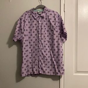 Disney up grape soda button up